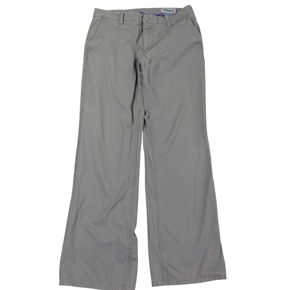 Bonobos Washed Boot Fit Chinos Men 32x32 Gray Cotton Casual Pants Western‎